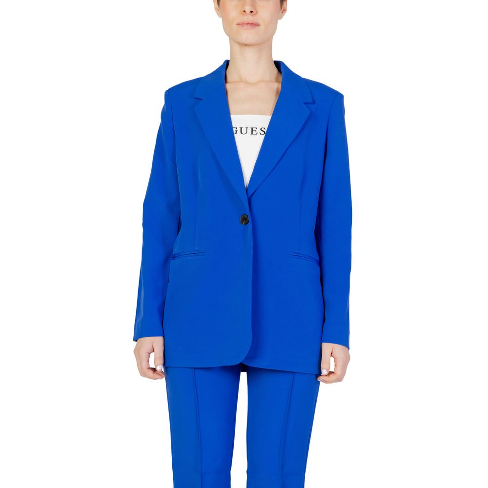 Blue Recycled Polyester Blazer - ventzia