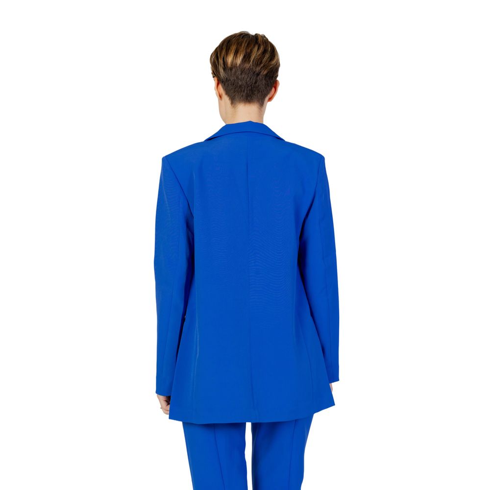 Blue Recycled Polyester Blazer - ventzia
