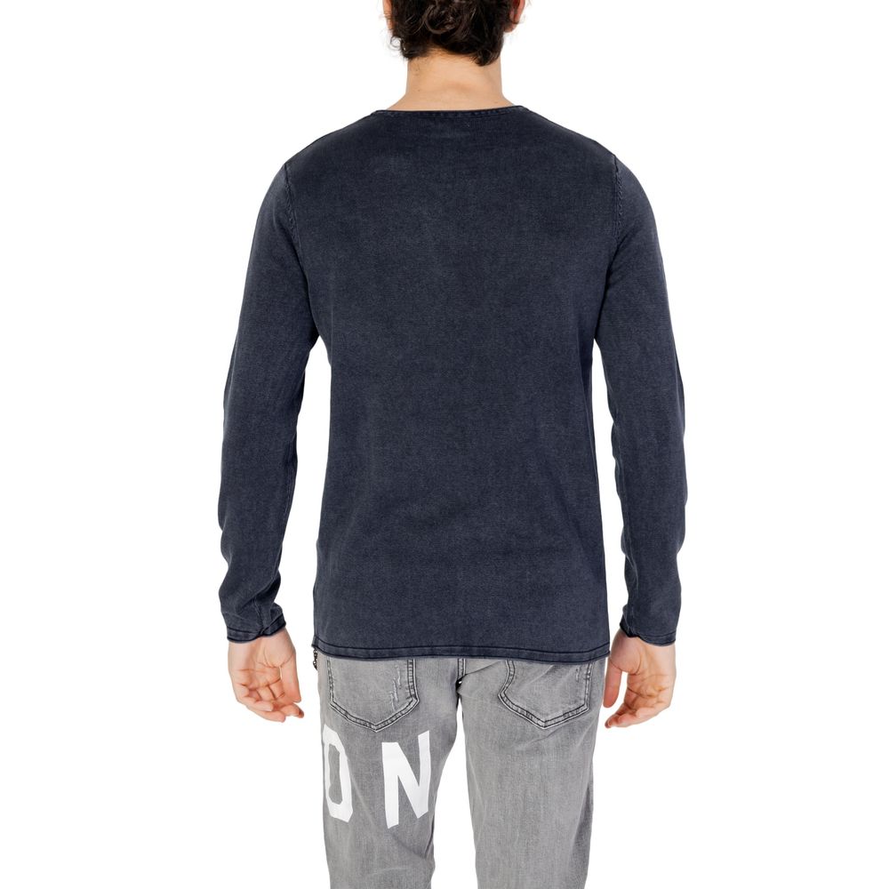 Blue Cotton Sweatshirt - ventzia