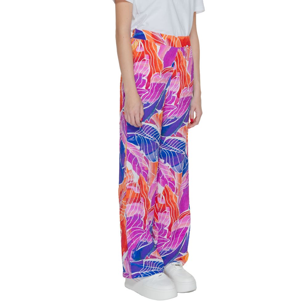 Multicolor Viscose Casual Pants