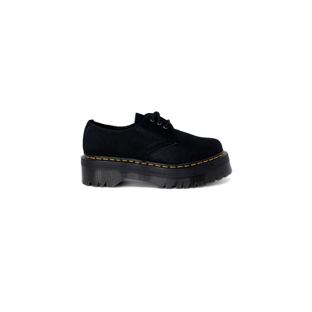 Black Leather Lace-Up Boot