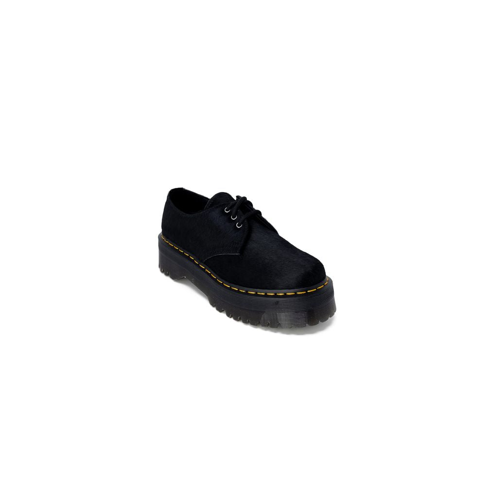 Black Leather Lace-Up Boot