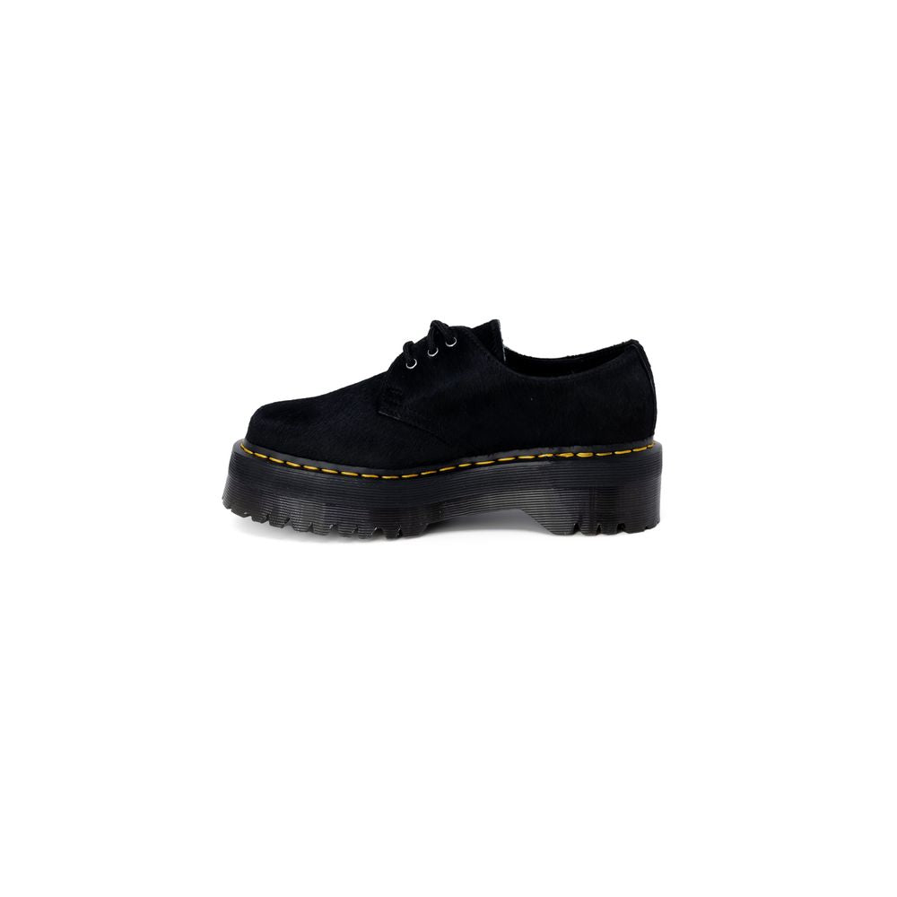 Black Leather Lace-Up Boot