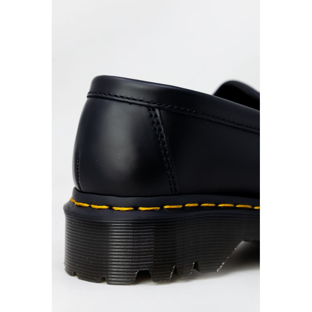 Black Leather Lace-Up Boot