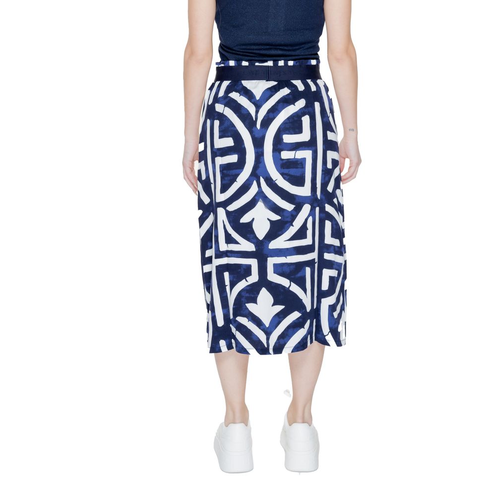 Blue Viscose Long Skirt - ventzia