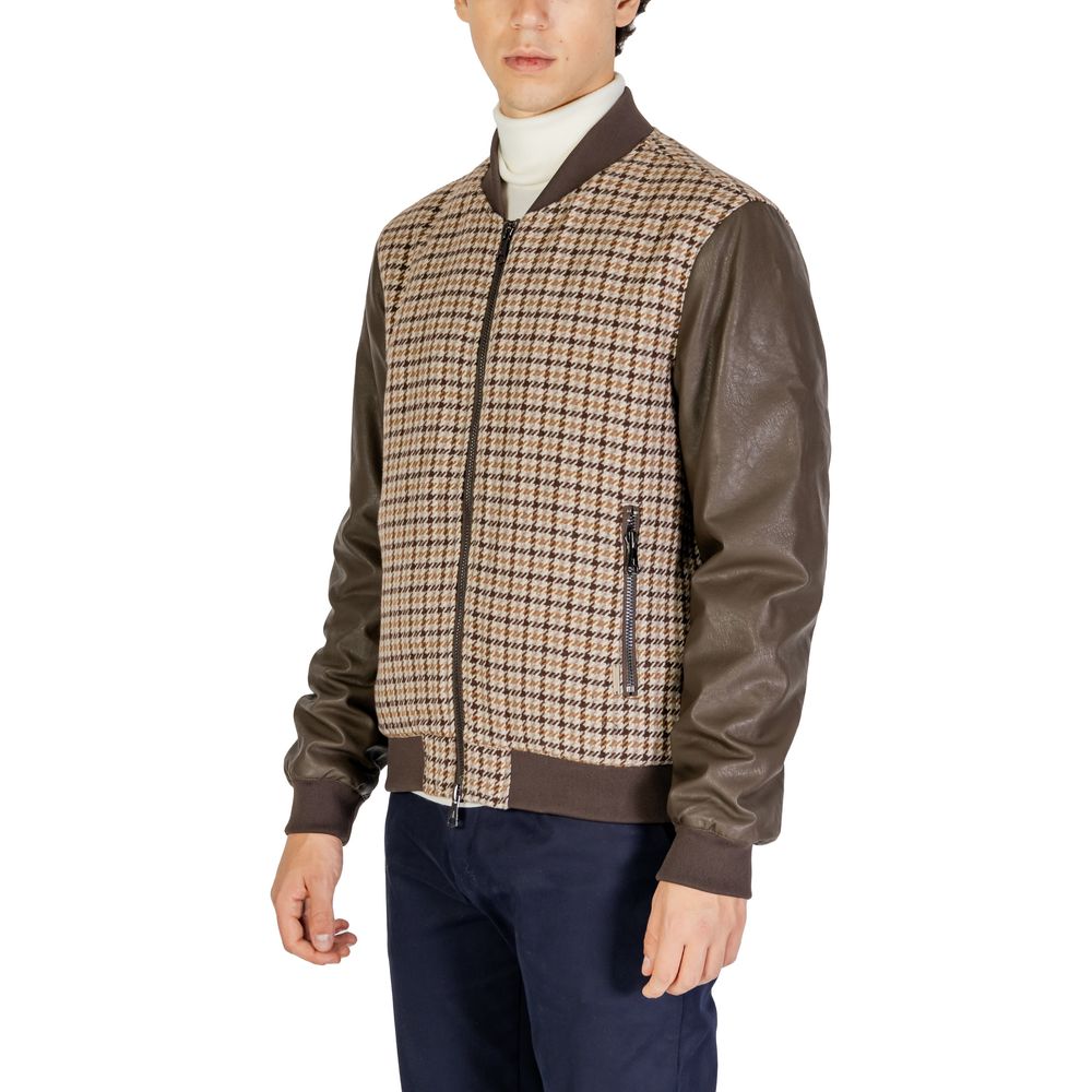 Brown Polyester Jackets & Coat - ventzia