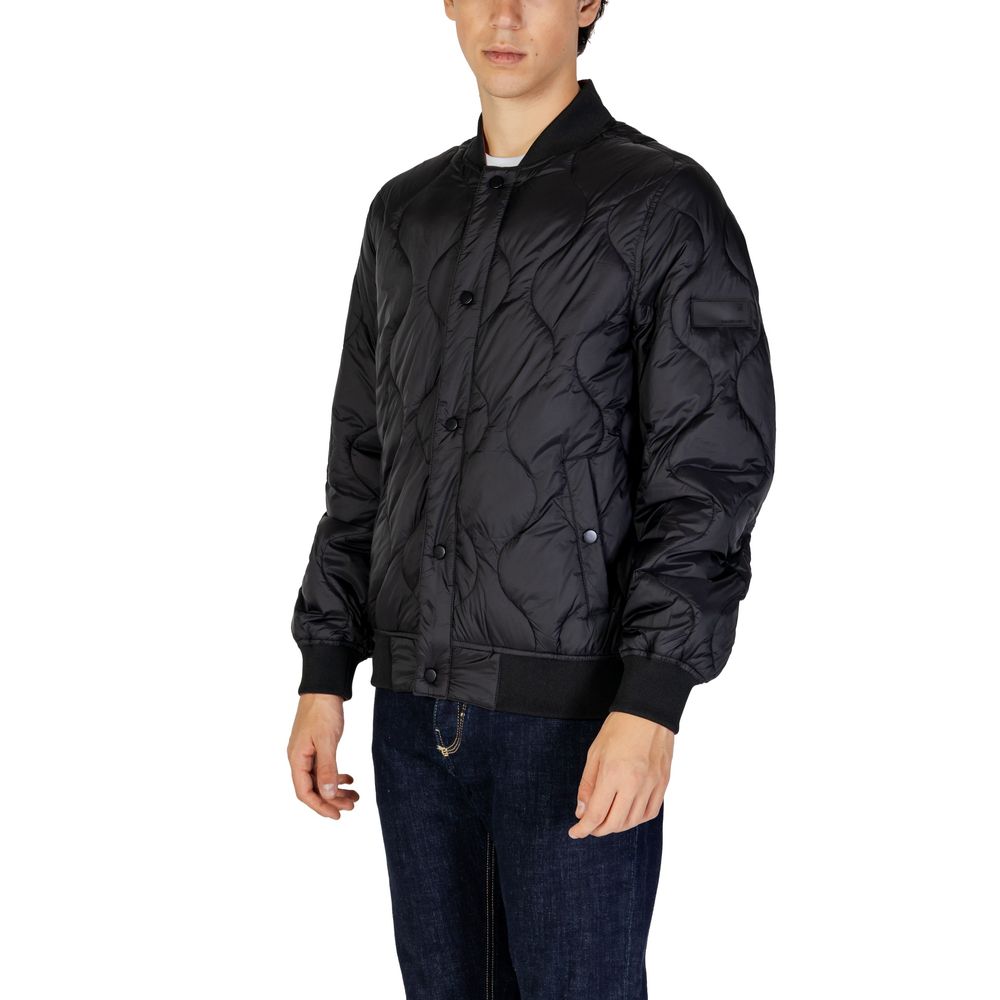 Black Polyamide Jackets & Coat - ventzia