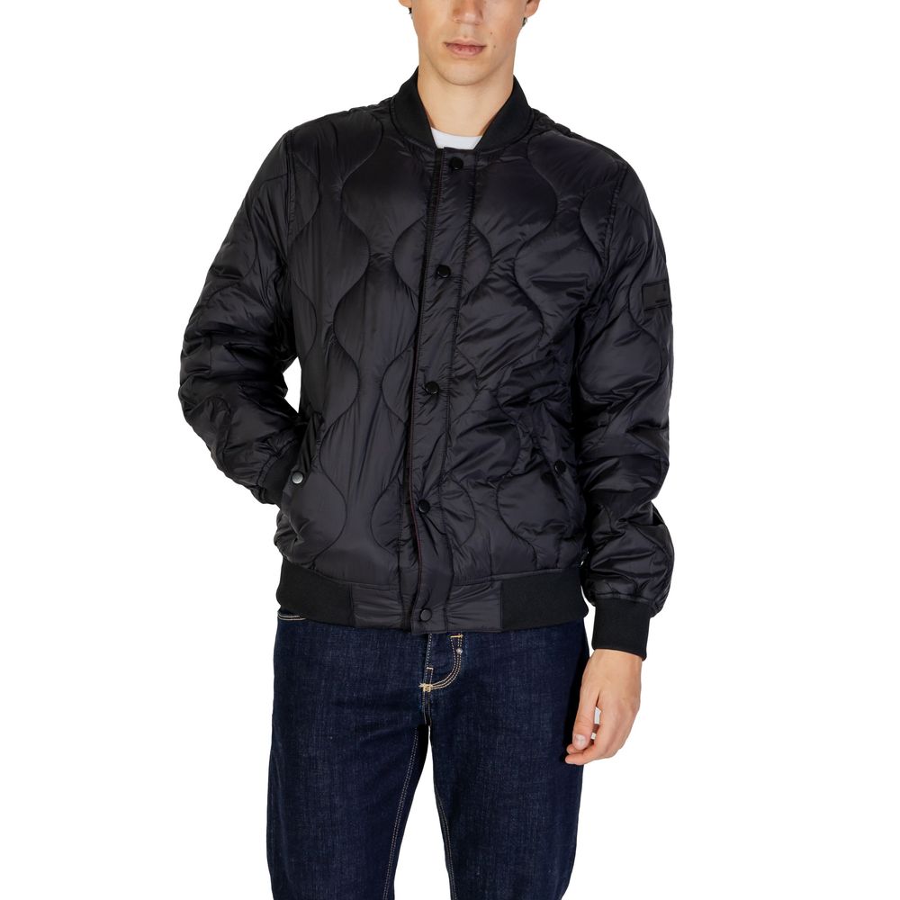 Black Polyamide Jackets & Coat - ventzia