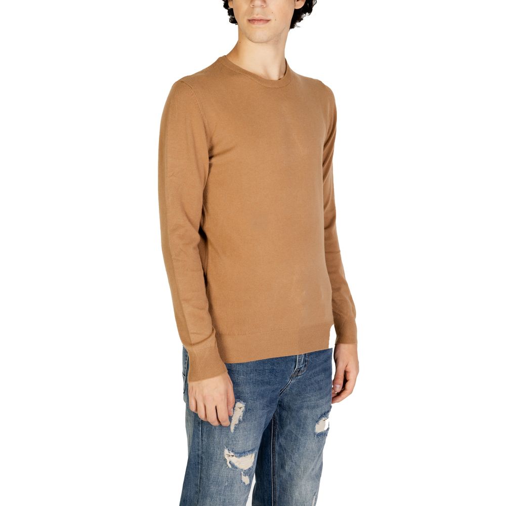 Brown Polyester Sweater - ventzia