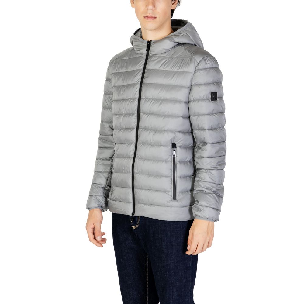 Gray Polyamide Jackets & Coat - ventzia