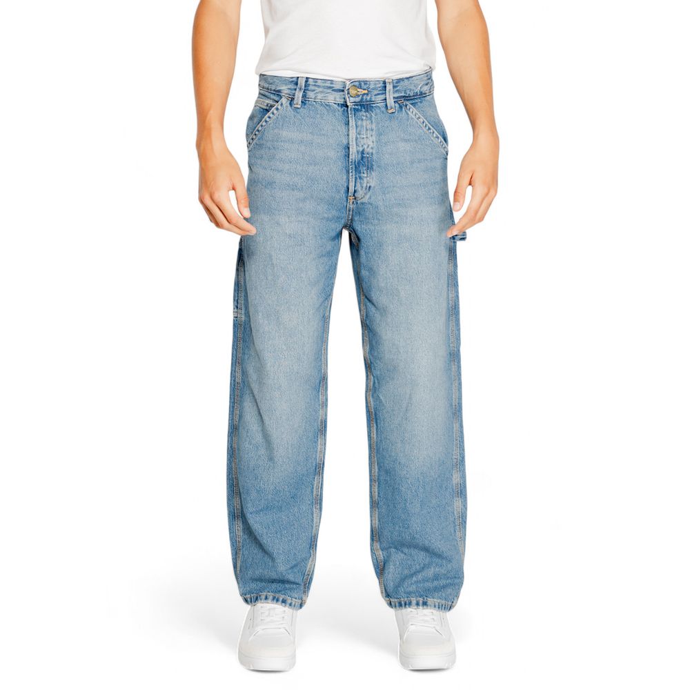 Blue Cotton Relaxed Fit Jean - ventzia
