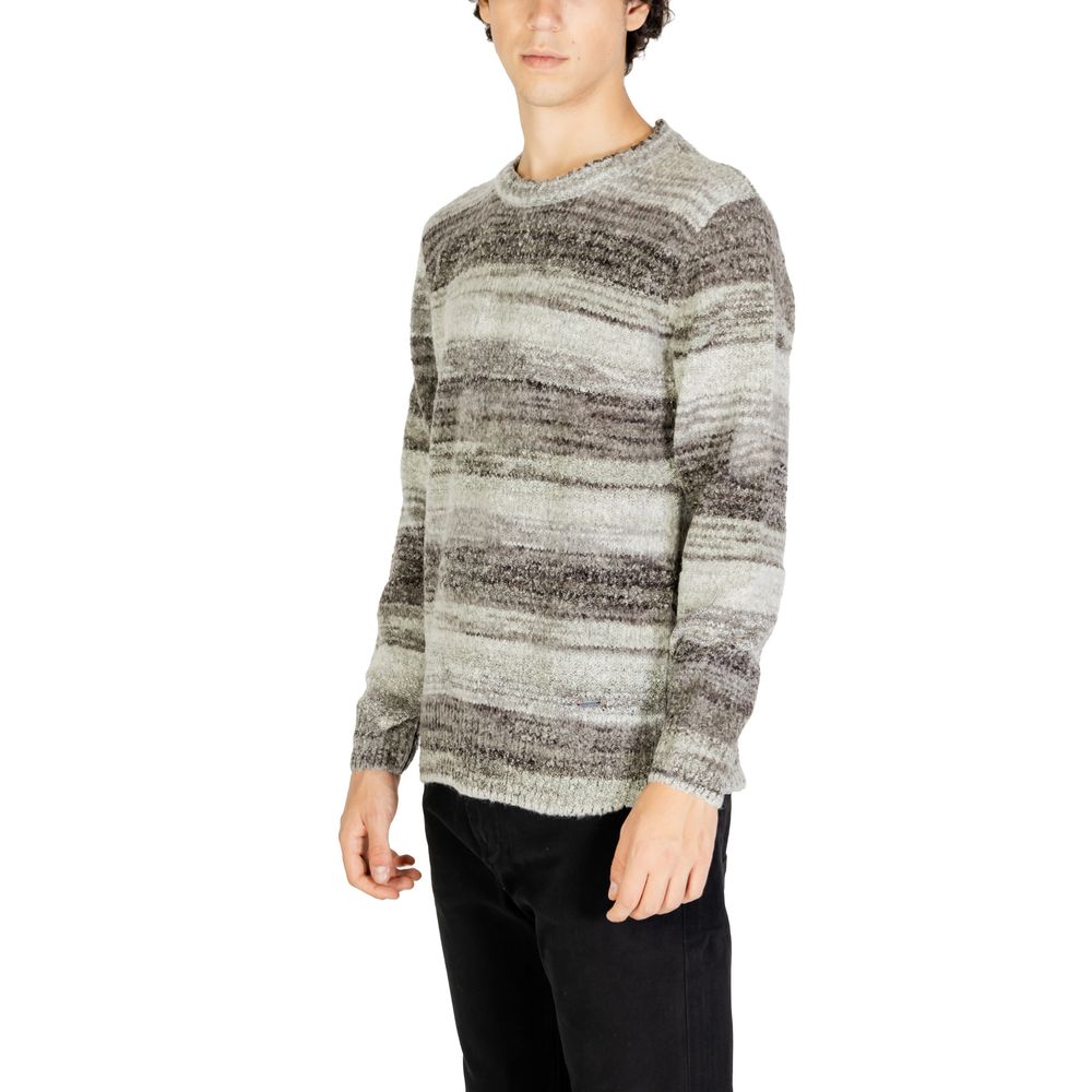 Gray Polyacrylic Sweater - ventzia