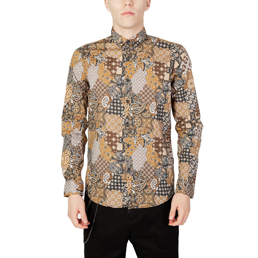 Beige Cotton Pattern Shirt