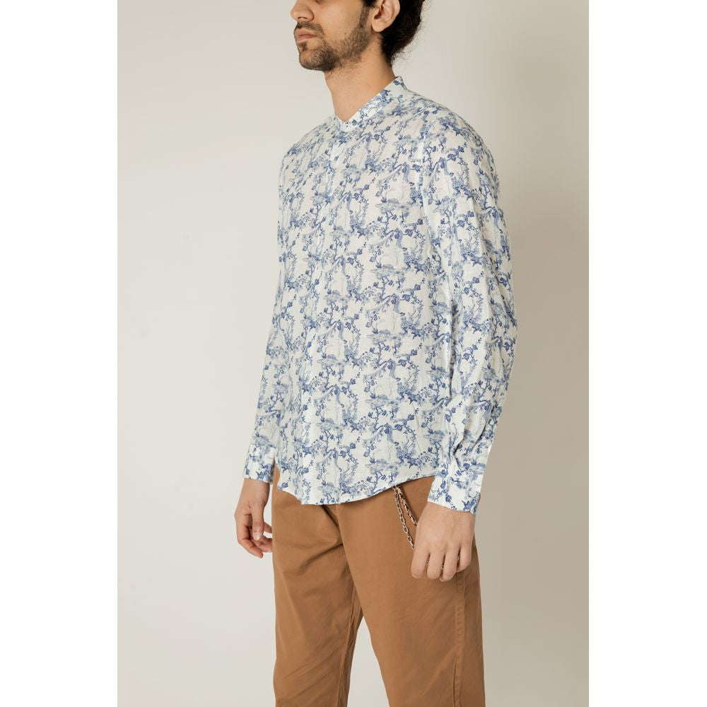Blue Linen Pattern Shirt