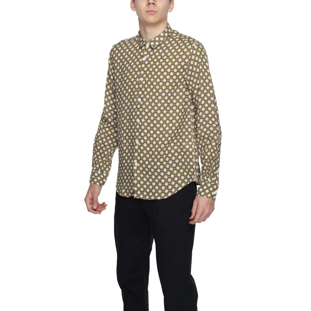 Beige Linen Pattern Shirt