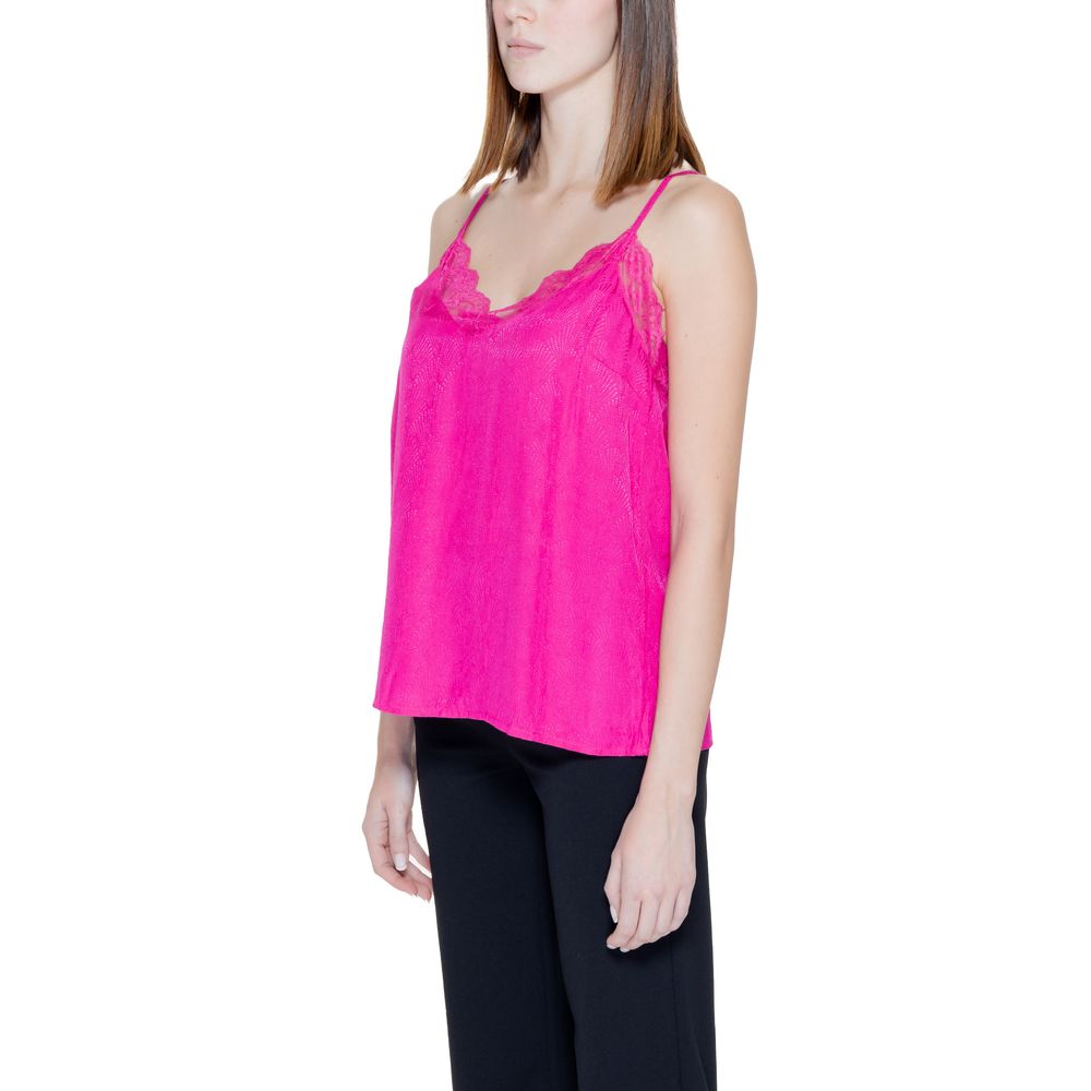 Pink Viscose Tank Tops