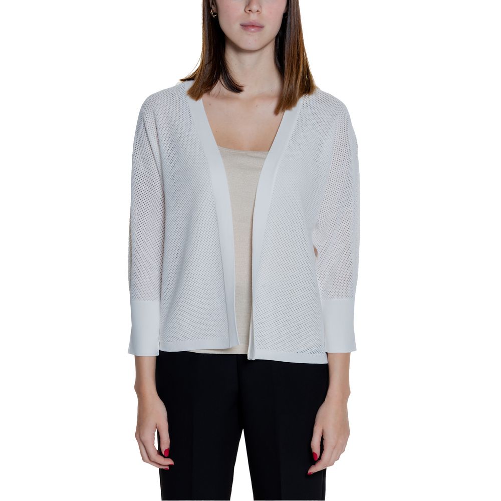 White Viscose Cardigan - ventzia