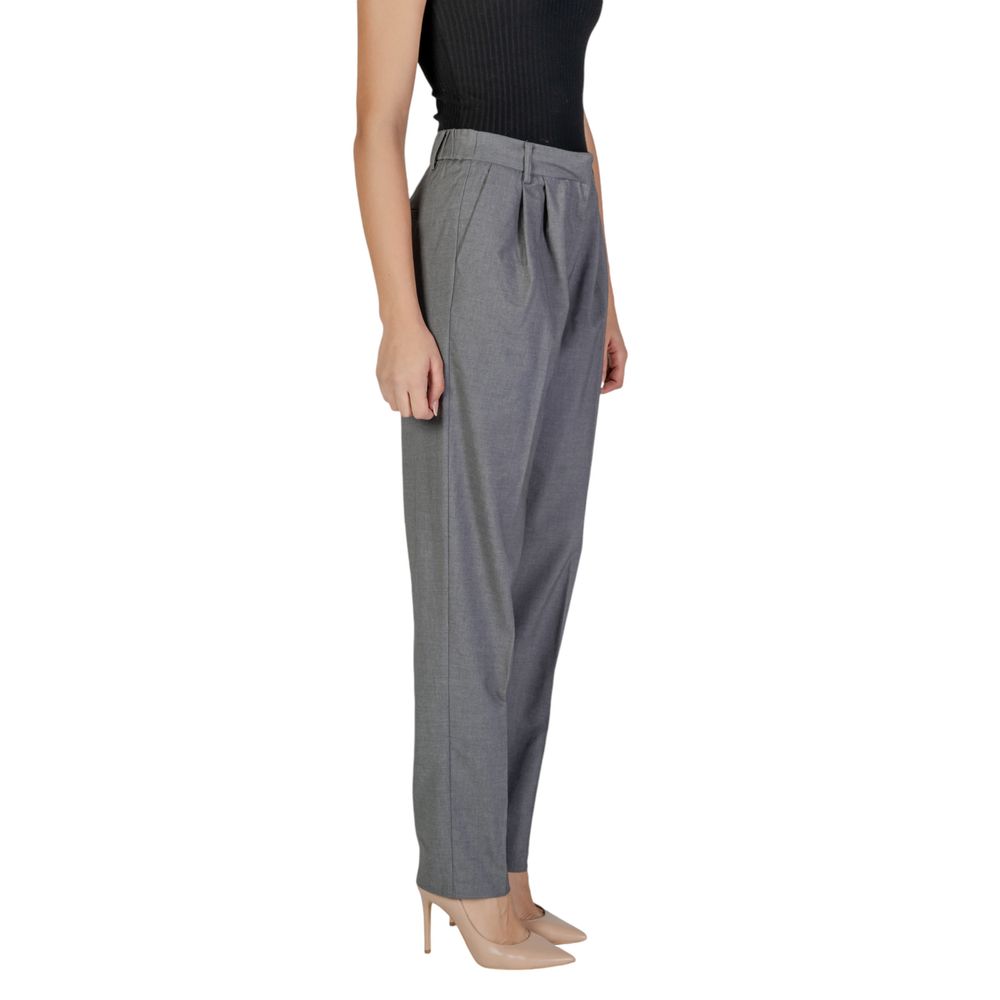 Gray Polyester Pant - ventzia