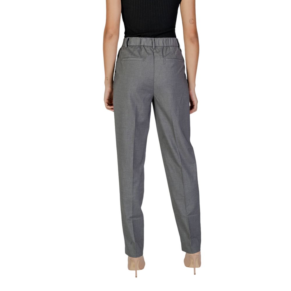 Gray Polyester Pant - ventzia