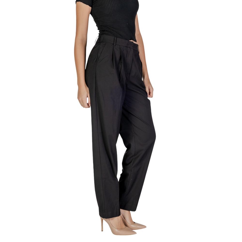 Black Polyester Dress Pants - ventzia