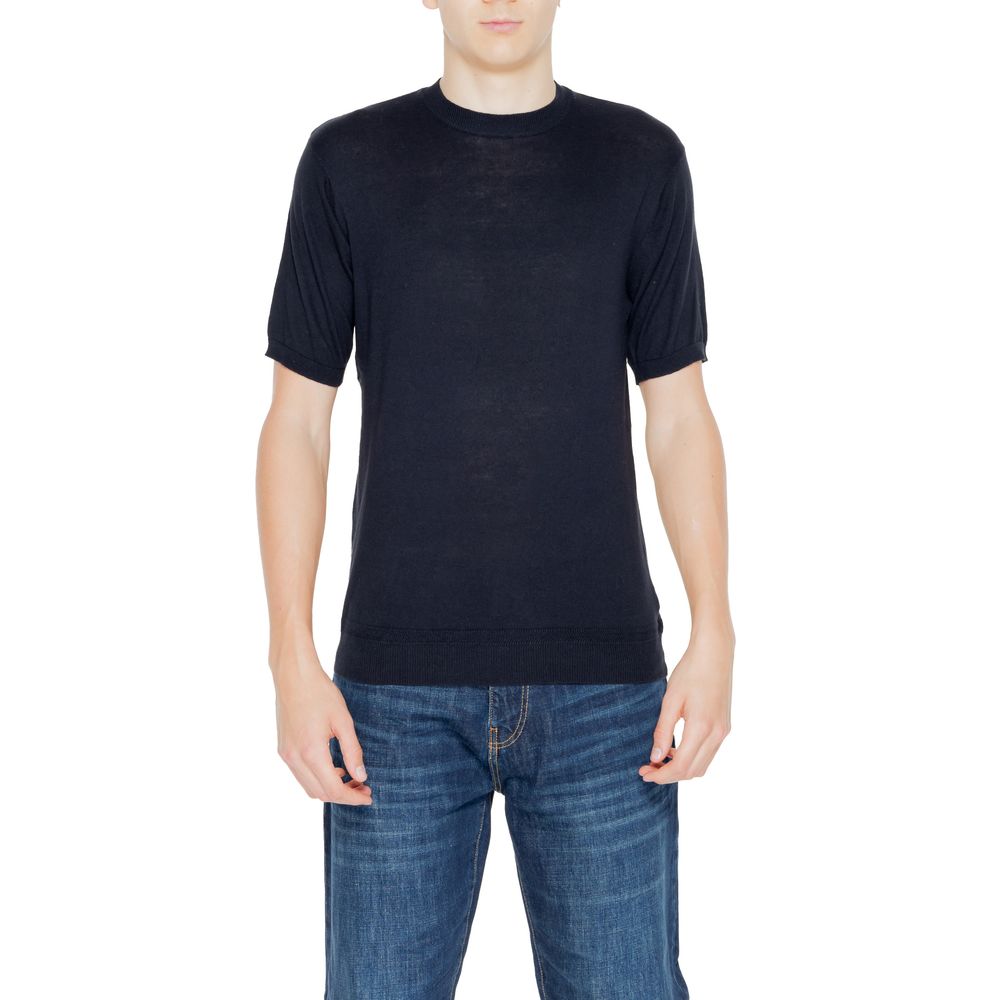 Black Cotton Sweater - ventzia