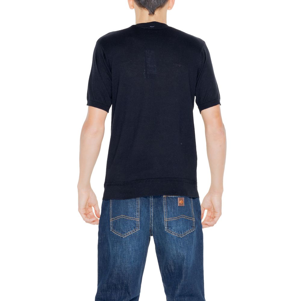 Black Cotton Sweater - ventzia