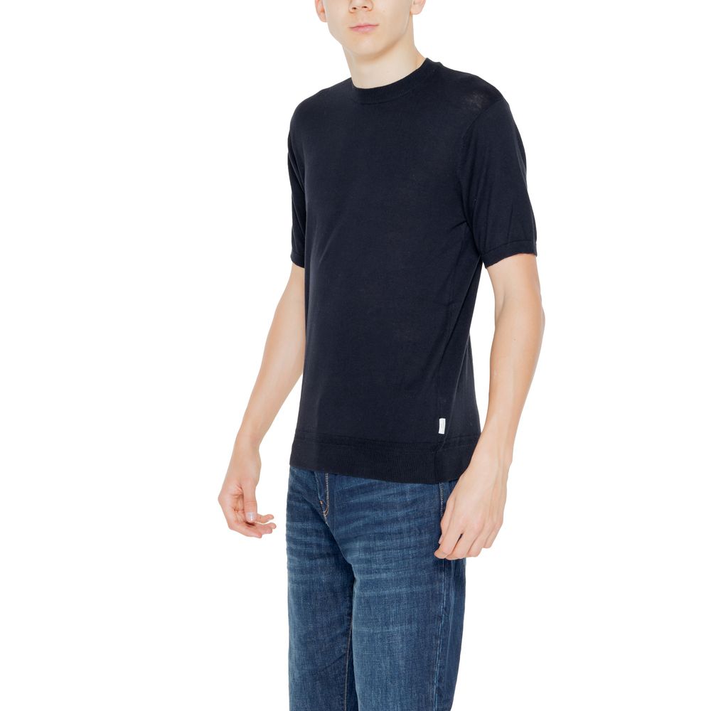 Black Cotton Sweater - ventzia