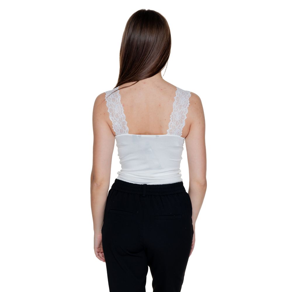 White Viscose Tank Top - ventzia