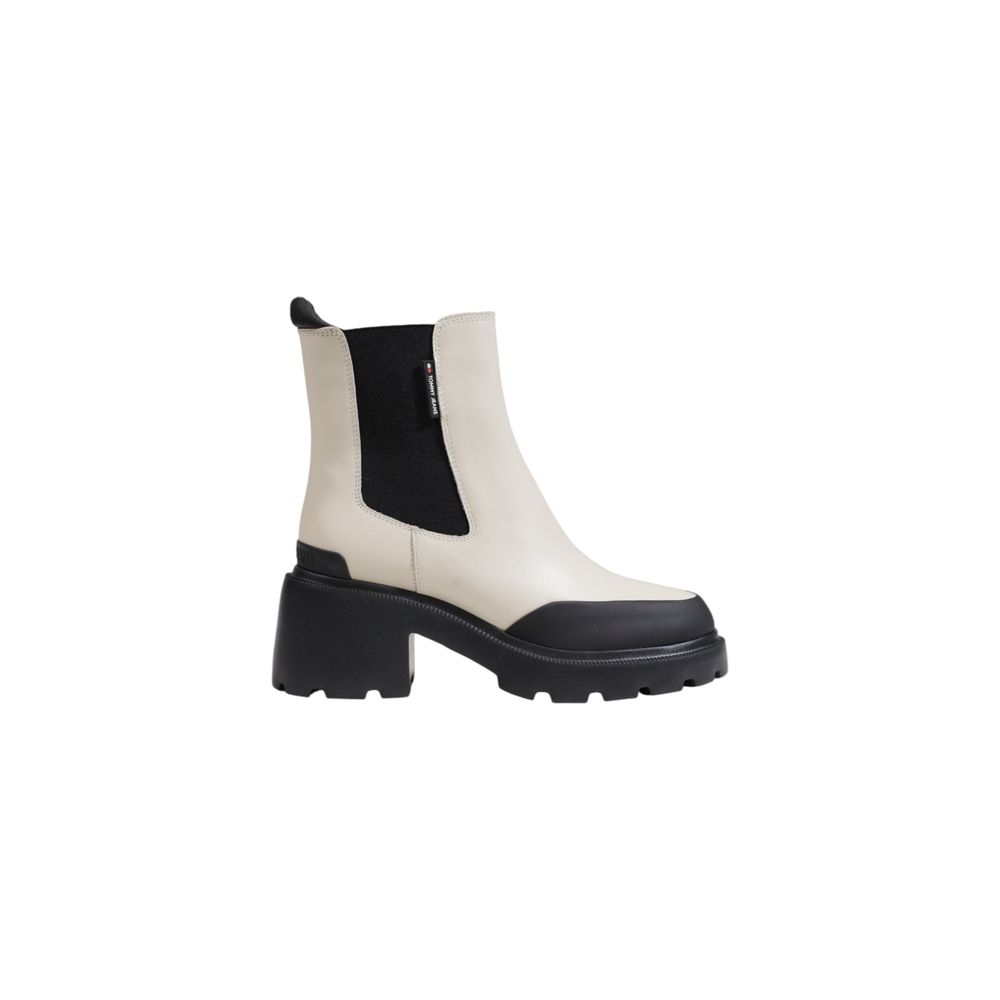 Beige Leather Ankle - ventzia