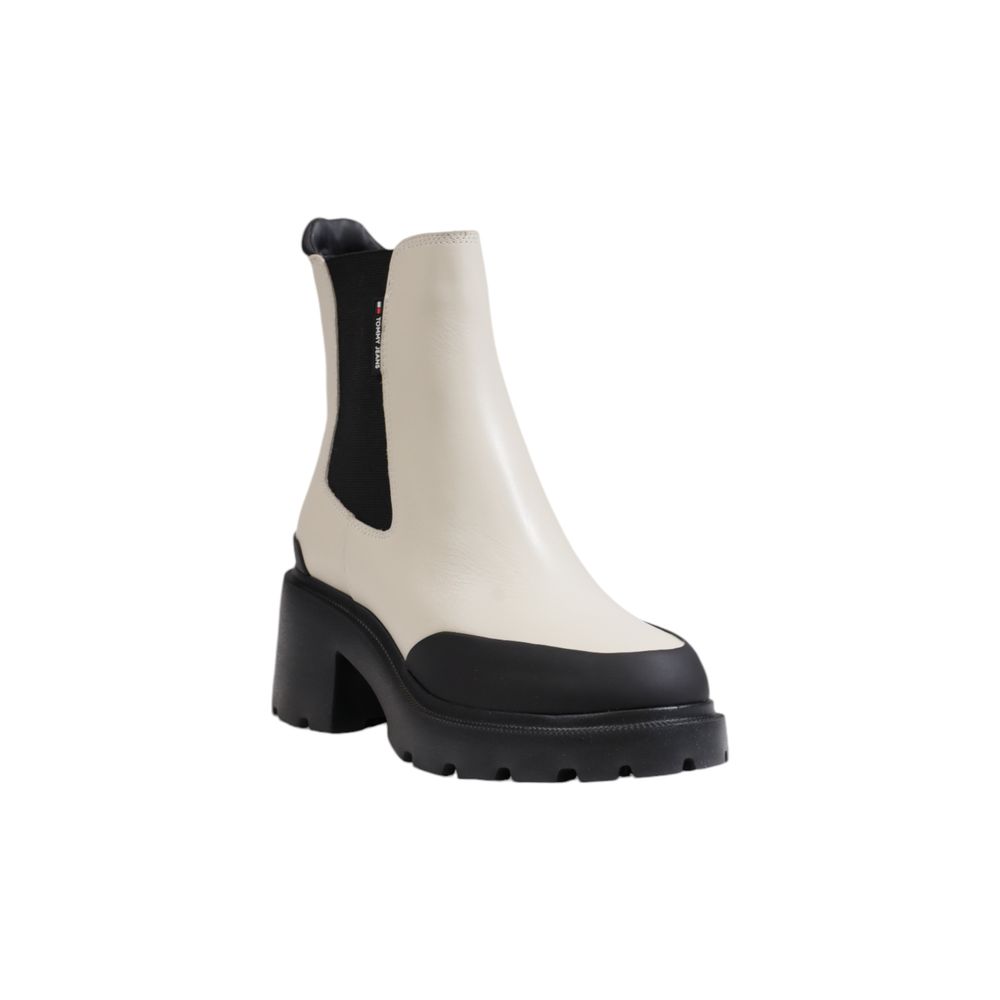 Beige Leather Ankle - ventzia
