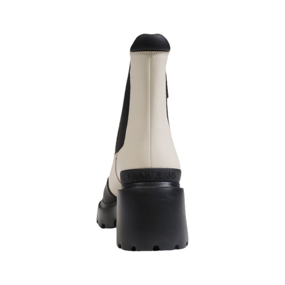 Beige Leather Ankle - ventzia