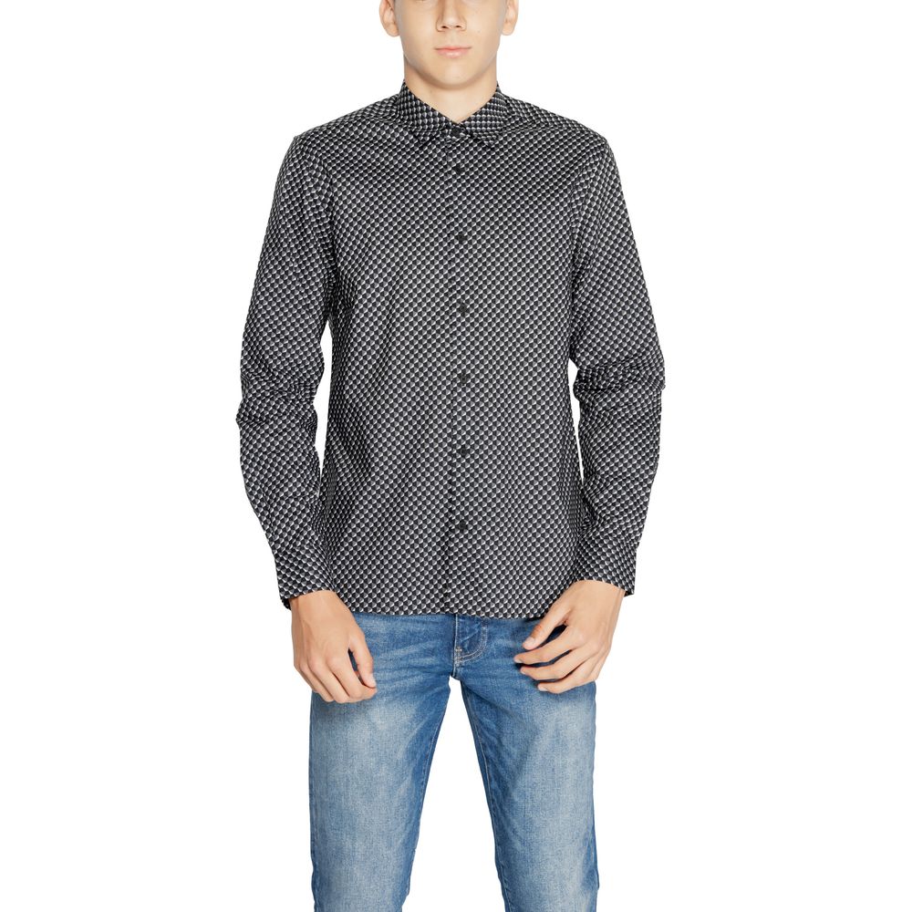 Gray Cotton Shirt - ventzia