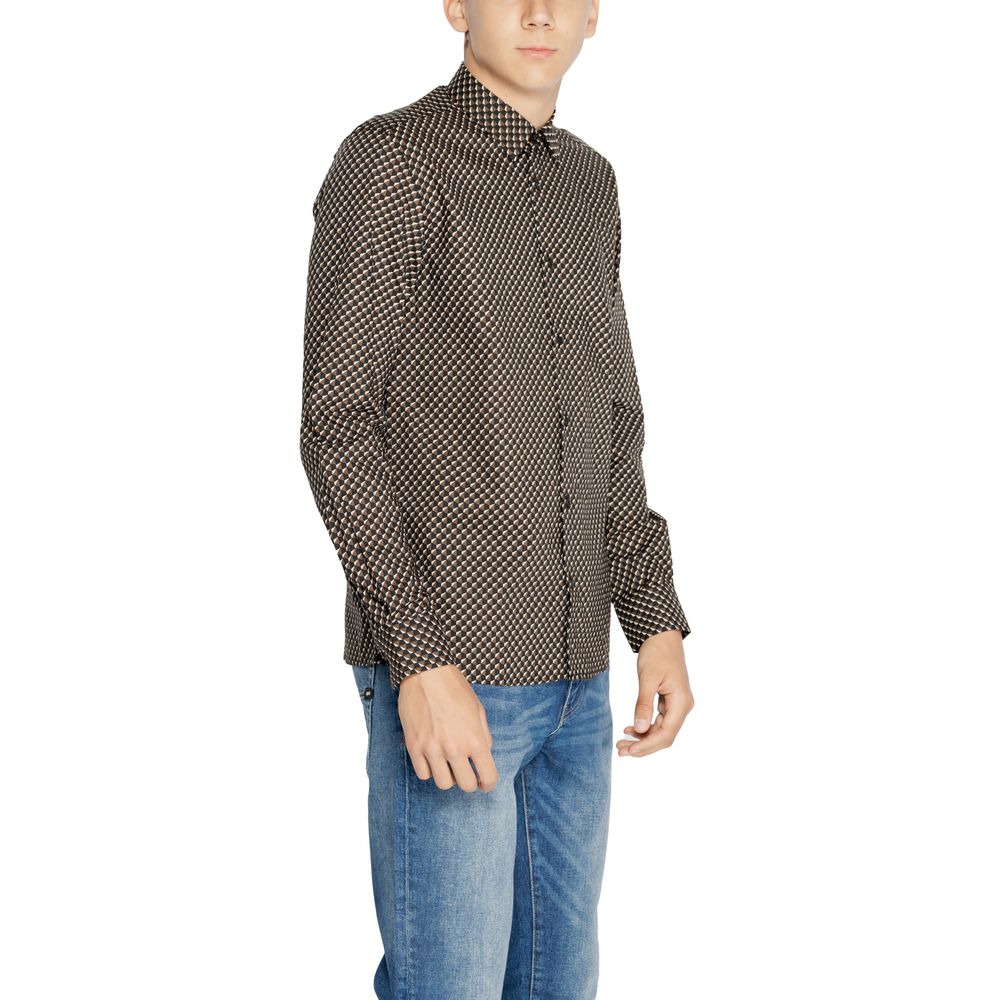 Brown Cotton Shirt - ventzia