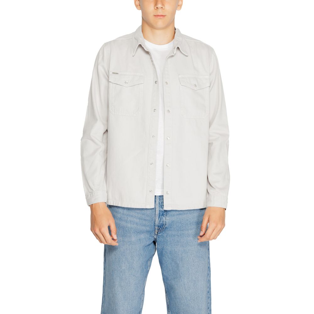 Gray Cotton Shirt - ventzia
