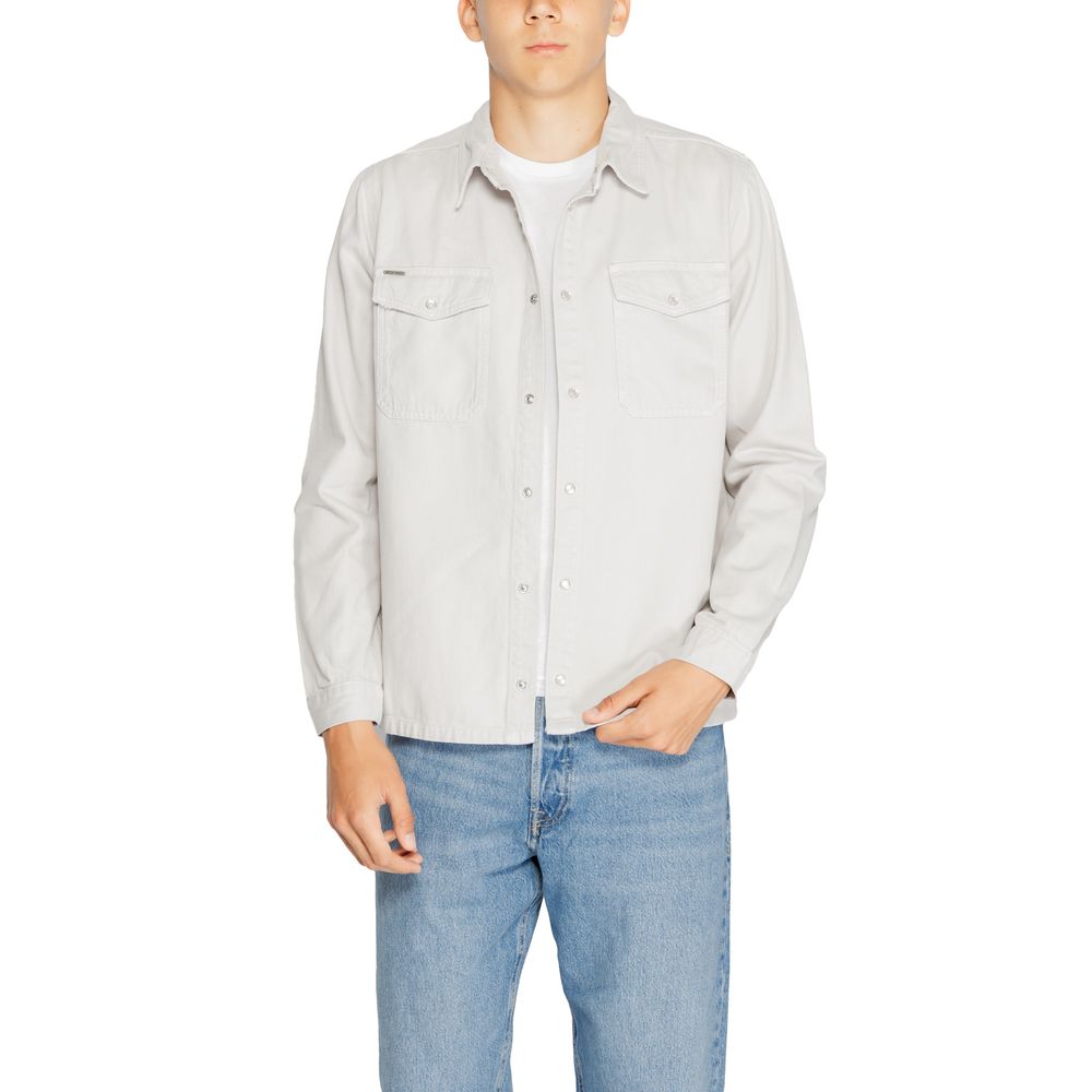 Gray Cotton Shirt - ventzia