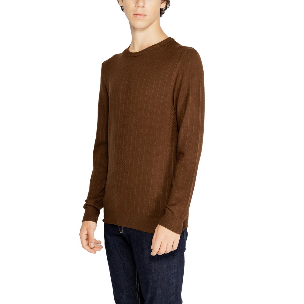 Brown Viscose Sweatshirt - ventzia