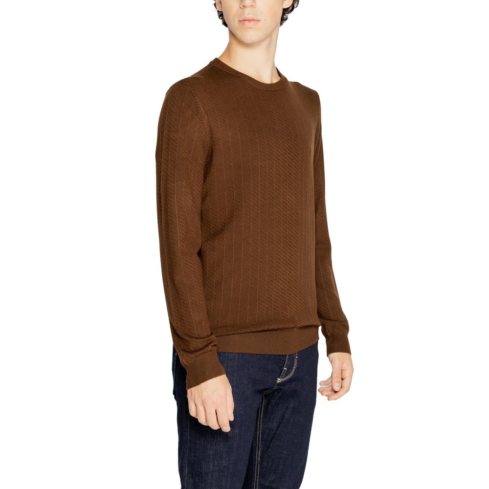 Brown Viscose Sweatshirt - ventzia