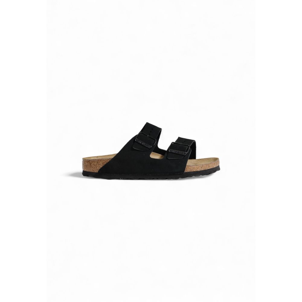 Black Suede Leather Sandal - ventzia