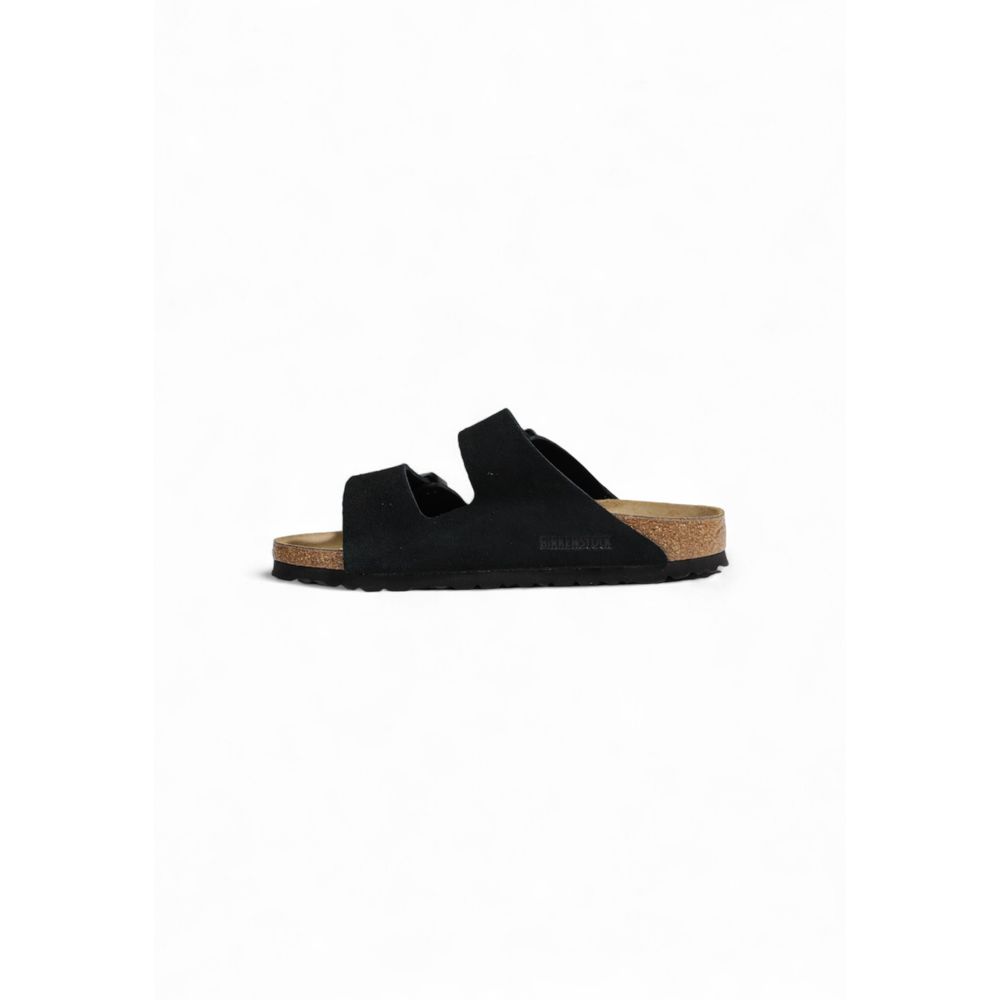 Black Suede Leather Sandal - ventzia