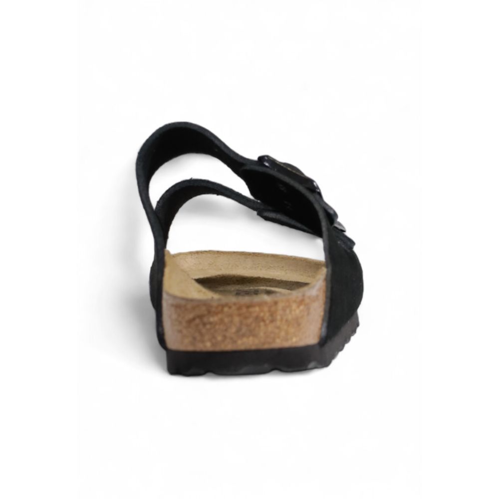 Black Suede Leather Sandal - ventzia