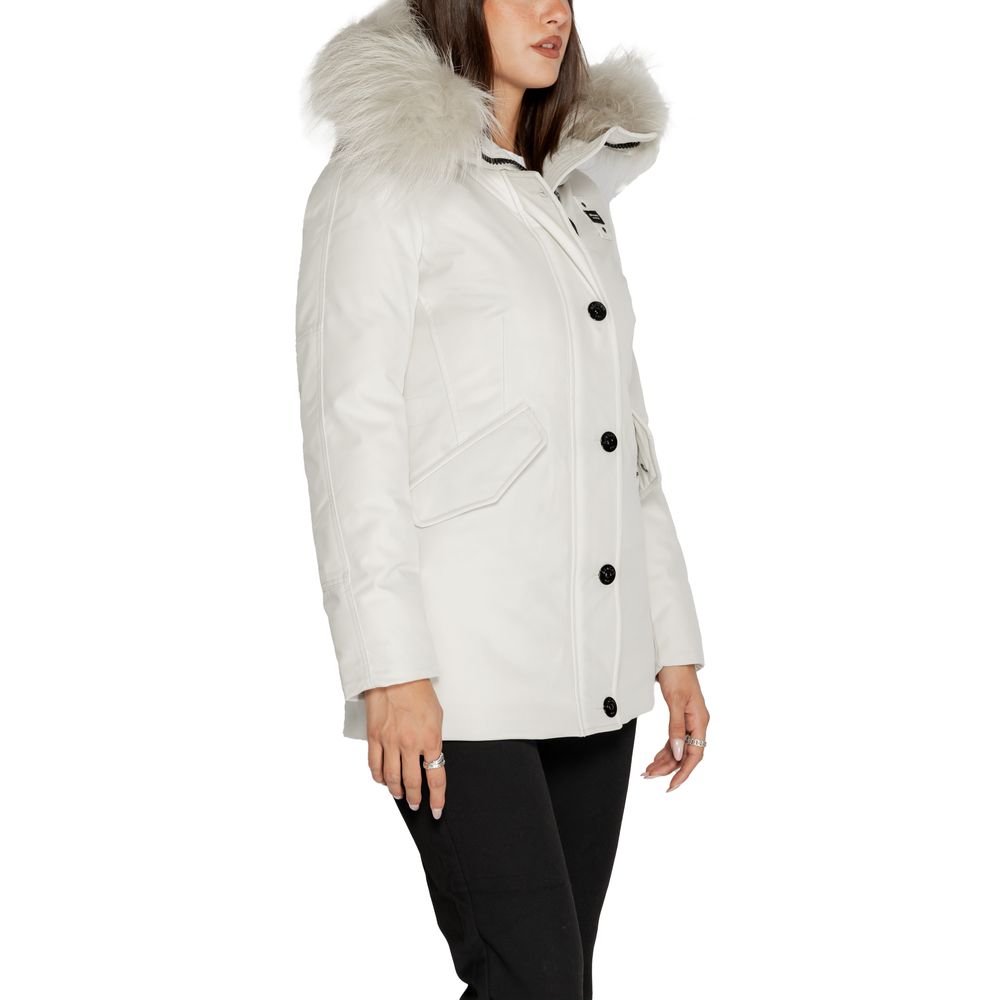 White Polyester Parka - ventzia