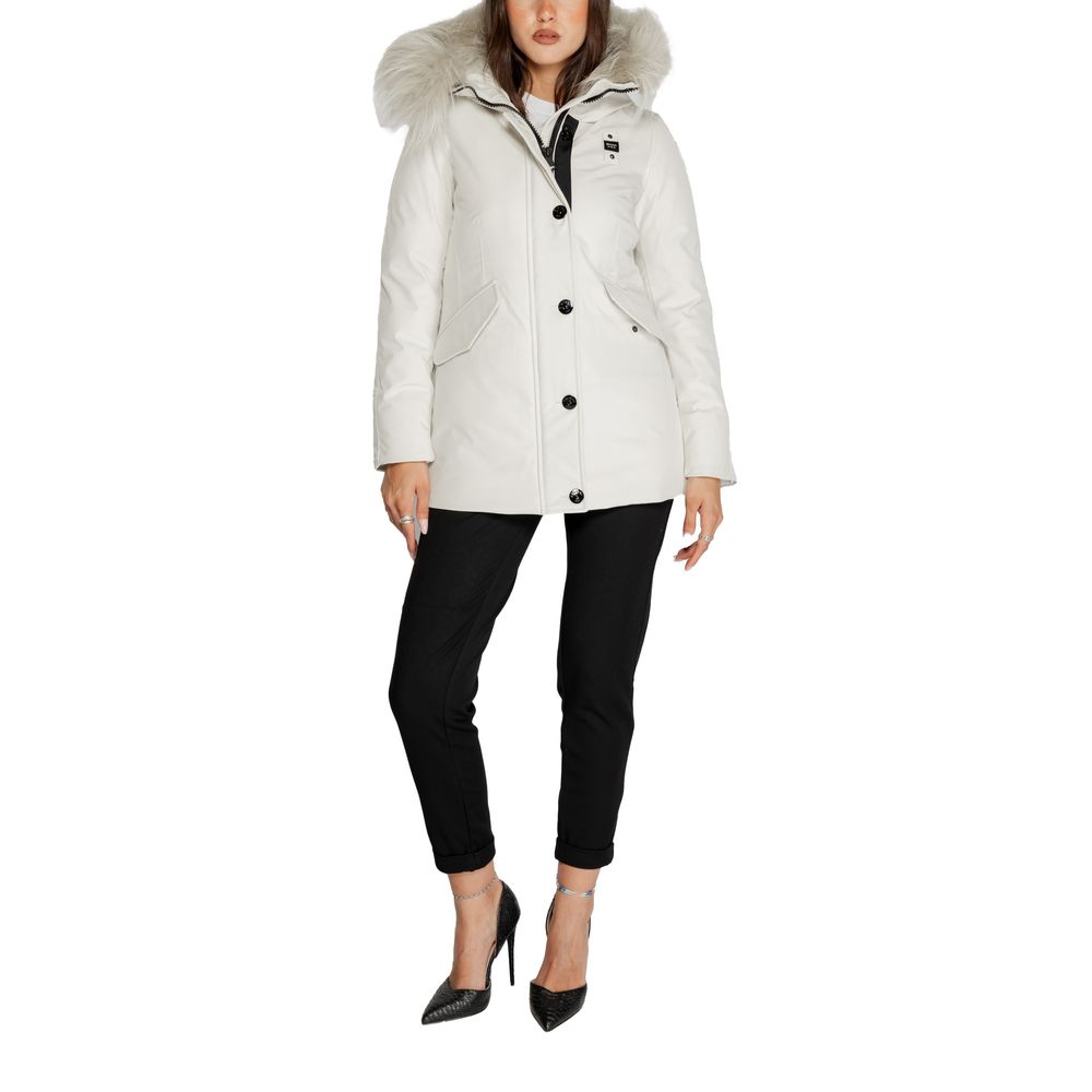 White Polyester Parka - ventzia