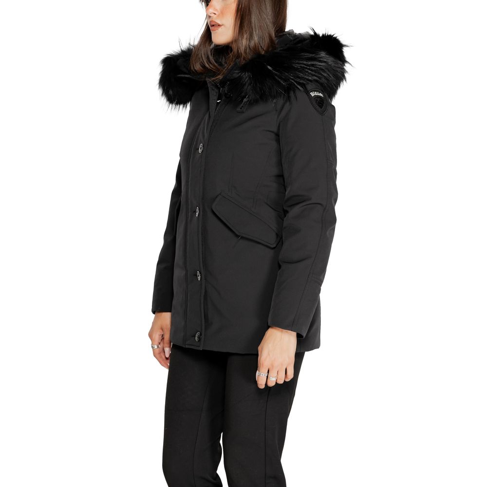 Black Polyester Parka - ventzia
