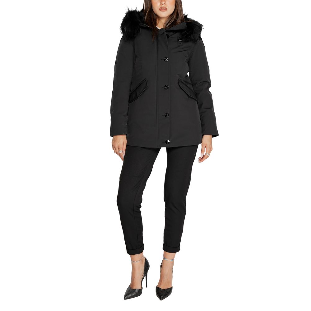 Black Polyester Parka - ventzia