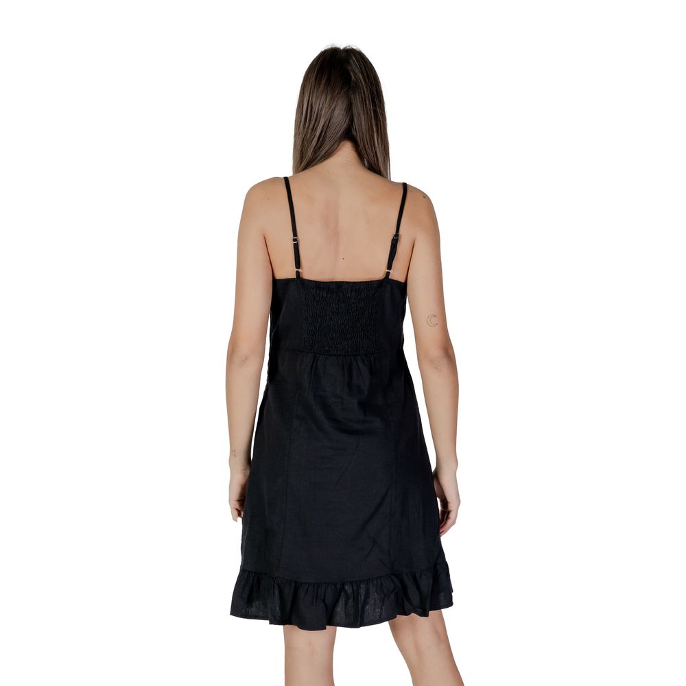 Black Linen Midi - ventzia