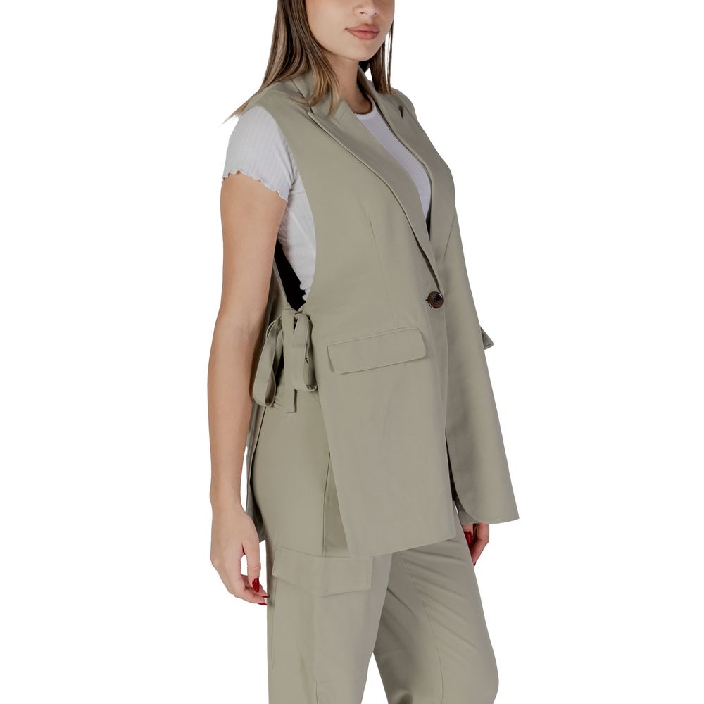 Green Polyester Waistcoat - ventzia
