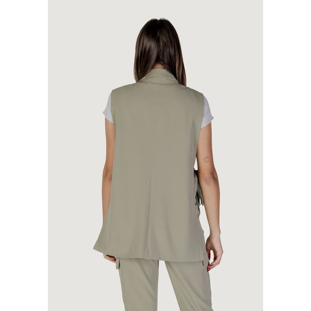 Green Polyester Waistcoat - ventzia