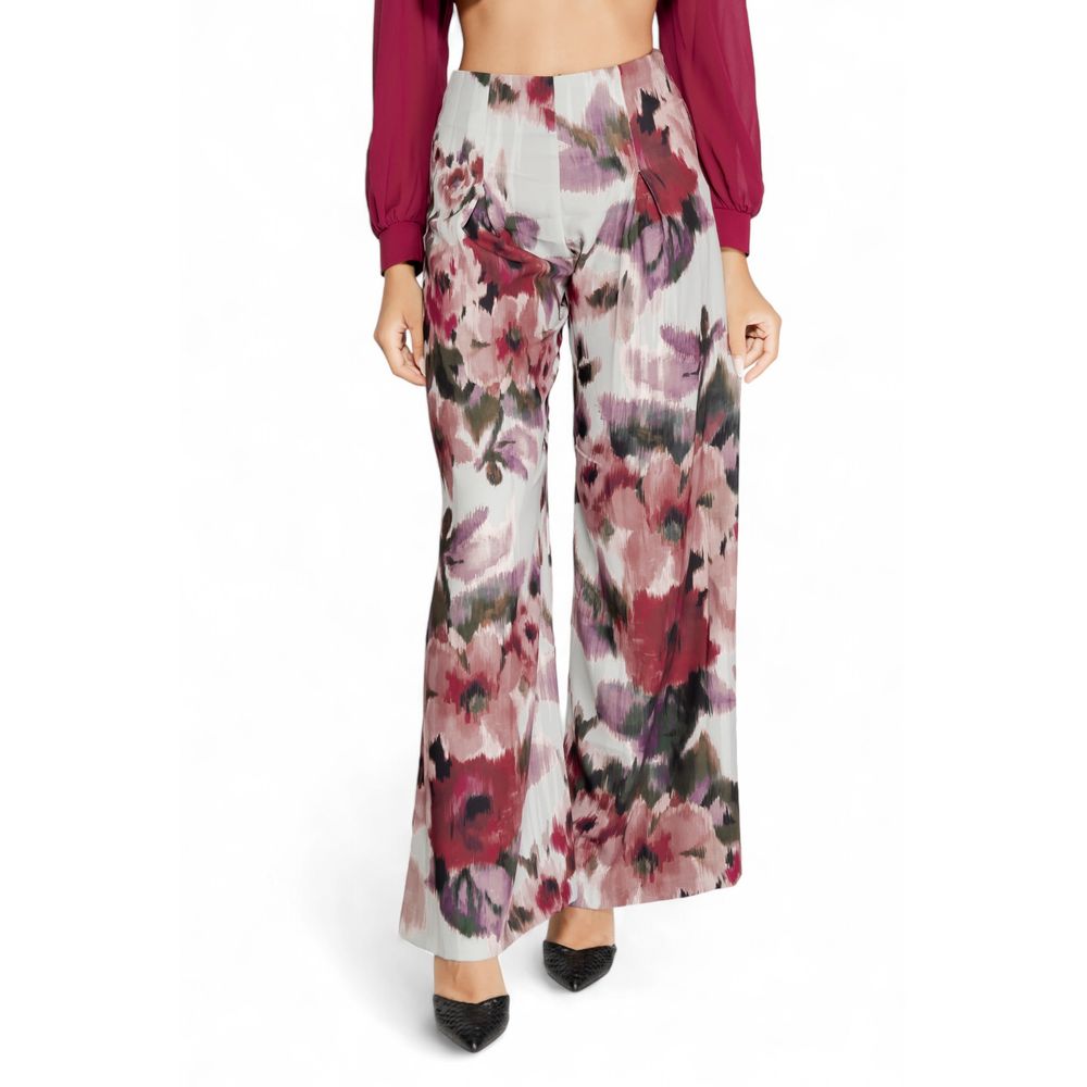 Bordeaux Polyester Casual Pants - ventzia