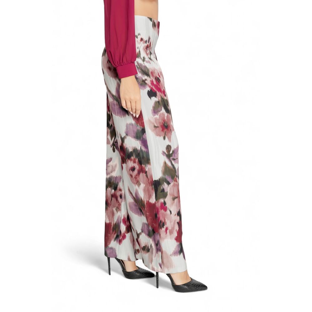 Bordeaux Polyester Casual Pants - ventzia