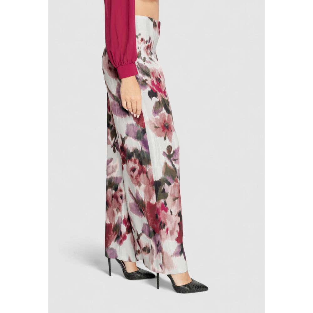 Bordeaux Polyester Casual Pants - ventzia